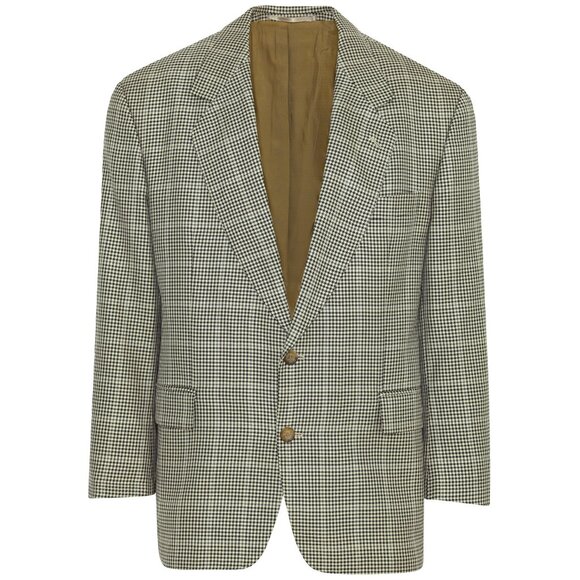 Daniel Hechter (West Germany) 80s, Cashmere-Silk, Windowpane Overcheck - Picture 1 of 9
